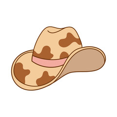 Cowboy hat with brown spots vector art cow
