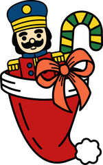 nutcracker in Santa Claus hat