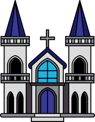 Obraz premium isolate illustration of a church