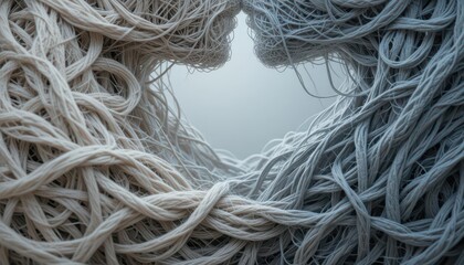  Textile Tenderness Fabric Strands Converging, Implying a Kiss, A Close Up of Love s Intricate and Delicate Threads