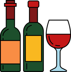 A bottle of red wine