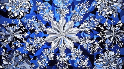 Intricate snowflake design background