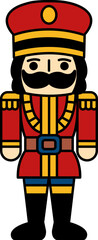 single illustration of a nutcracker