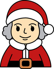 isolate illustration of santy claus