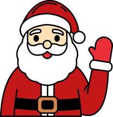 illustration of Santa Claus waving