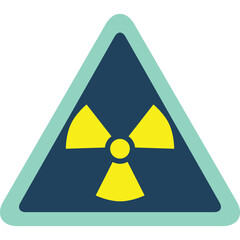 Fototapeta premium radiation warning vector flat illustration