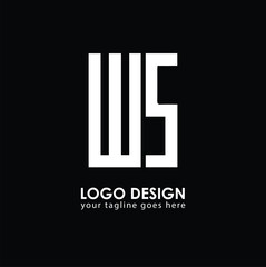 WS WS Logo Design, Creative Minimal Letter WS WS Monogram