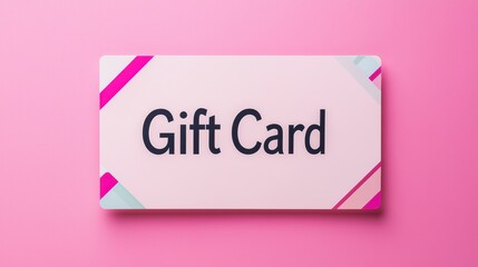 Gift card displayed on a vibrant pink background suitable for various occasions and celebrations