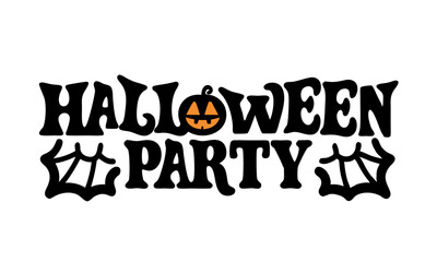 Halloween Party Typography Lettering