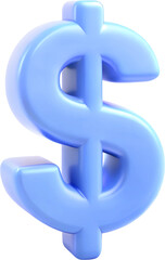 Obraz premium Plastiс blue dollar symbol