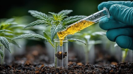 Cannabis oil extraction and young plant research