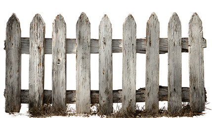 Fototapeta premium A rustic wooden fence with weathered texture.