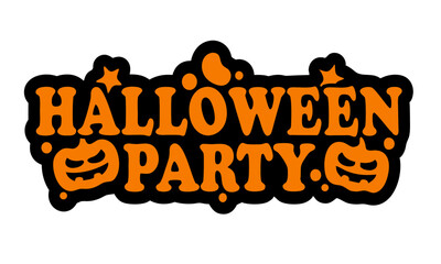 Halloween Party Typography Lettering