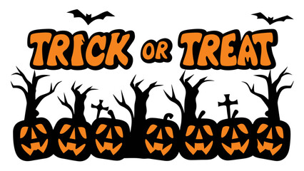 Trick or Treat Halloween typography