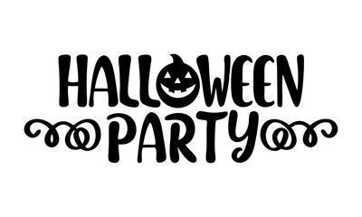 Halloween Party Typography Lettering