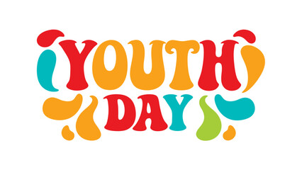 Colorful International Youth Day Typography