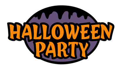 Halloween Party Typography Lettering