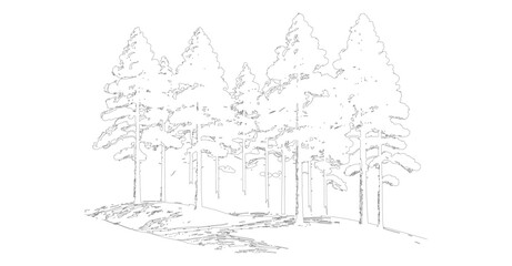 treeline, drawing, art, elevation, cad, vignetting, architecture, outline, tree branch, vector, bush, plan, side, forest, illustration, oak, maple, view, environment, garden, abstract, architectural, 