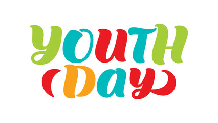 Colorful International Youth Day Typography