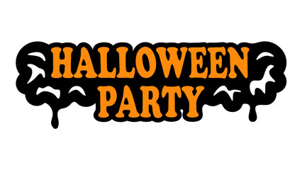 Halloween Party Typography Lettering