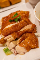 Roasted Chicken on White Plate