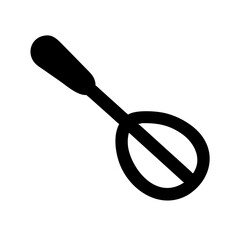 Mixing Spoon Silhouette for Culinary Blogs, Recipe Websites, Cooking Guides, Food Photography, and Kitchenware Awareness  