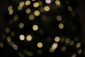Abstract Blurred Lights Background - Soft Yellow and White Bokeh Patterns