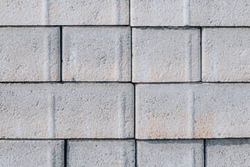 Gray Concrete Brick Wall Texture – Front View