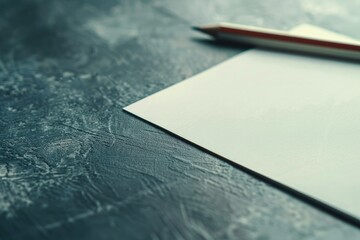 Ultra Quality Picture of a Picture of a Pencil and Paper on a Gray Background