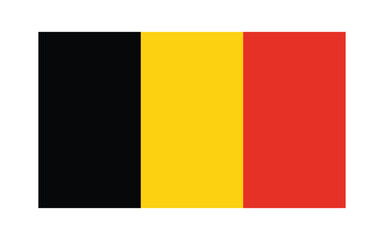 Flag icon of  Belgium.  Belgium Official National Flag. Flat Digital Vector Illustration of  Belgium Flag and National Emblem. Rectangular  Belgium Flag Icon – Standard Size and Colors.