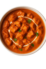 Butter Chicken  curry  on transparent background 