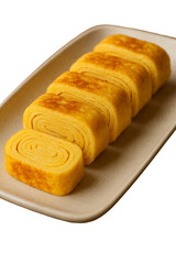 Japanese  omelette  on transparent background 