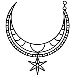 Mystic Moon Pendant Outline
