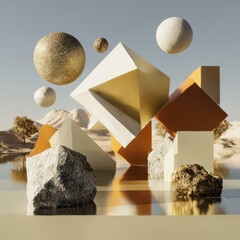 Surreal Geometric Landscape
