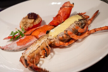 Gourmet Lobster Tail with Stuffed Tomato