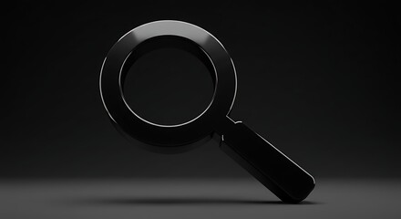 Magnifying Glass on Dark Background
