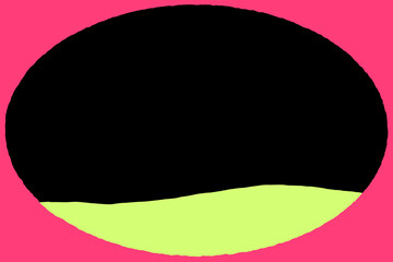 シンプルな楕円フレーム 1-9