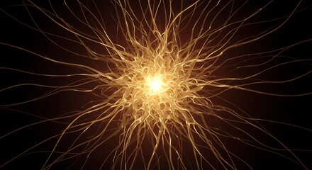 Obraz premium Glowing Energy Explosion Abstract Concept