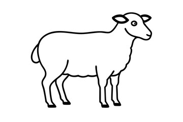 Sheep icon vector silhouette illustration isolated on white background
