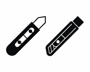 Cutter icon vector silhouette illustration isolated on white background