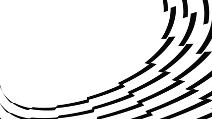 Vector abstract geometric seamless pattern with wave fading lines, tracks, halftone stripes. Extreme sport style illustration, urban art. Trendy monochrome graphic texture. Stylish sports pattern