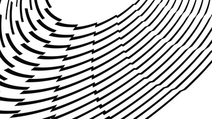 Vector abstract geometric seamless pattern with wave fading lines, tracks, halftone stripes. Extreme sport style illustration, urban art. Trendy monochrome graphic texture. Stylish sports pattern