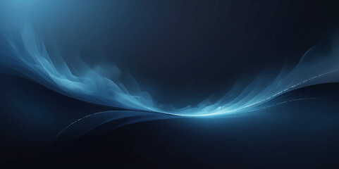 Abstract blue background with dynamic waves and flowing lines, perfect for modern design and web illustrations