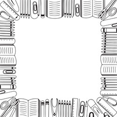 back to school line art