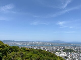眉山から見た徳島の風景