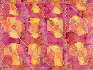 Colorful Watercolor Texture Vibrant Abstract Pattern A lively multicolor watercolor texture with soft, blended brush strokes. Perfect for fabric prints, wallpapers, invitations, packaging, and digit
