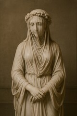baroque veiled statue AI generated