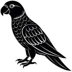 Fototapeta premium Simple Parrot silhouette vector illustration.
