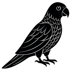 Obraz premium Simple Parrot silhouette vector illustration.
