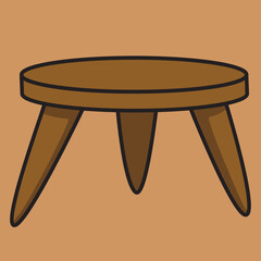 old wooden chair illustration clip art